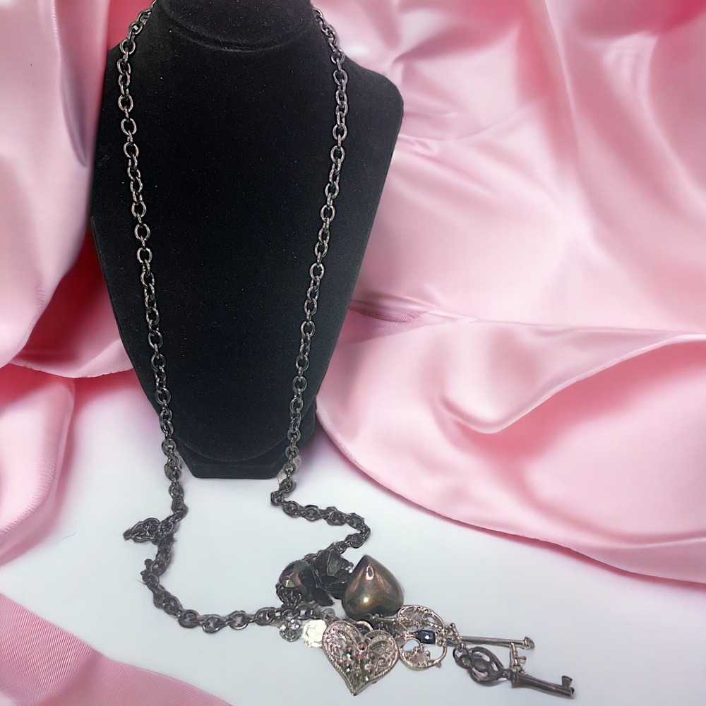 Steampunk Victorian Large Cluster Pendants 21" Necklace!